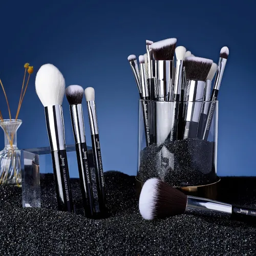 Vista 6 de Jessup Juego de 25 brochas de maquillaje profesional, base, polvo, corrector, sombra de ojos, difuminado, rubor, iluminador, brochas de cerdas