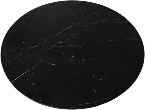 Vista 12 de Bandeja de servir para otomano redonda de piedra de mármol negro pieza central moderna para mesa de cocina y baño decoración organizadora del hogar