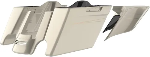 Vista 63 de Cubiertas laterales de alforjas estiradas para motocicleta, extensión extendida para Harley Touring 2014+ - Whisky ámbar Amber Whiskey
