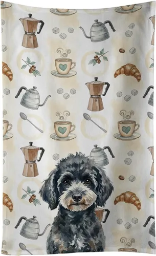 Vista 66 de Caroline's Treasures Afghan Hound - Toalla de cocina para barra de café, terciopelo frontal y lazo de algodón, lavable a máquina Sabueso afgano