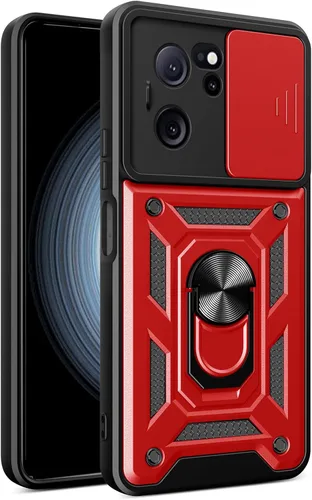 Vista 9 de Funda de teléfono para Xiaomi 13T Pro resistente con funda protectora de cámara para Xiaomi 13T Pro, a prueba de golpes, con anillo magnético
