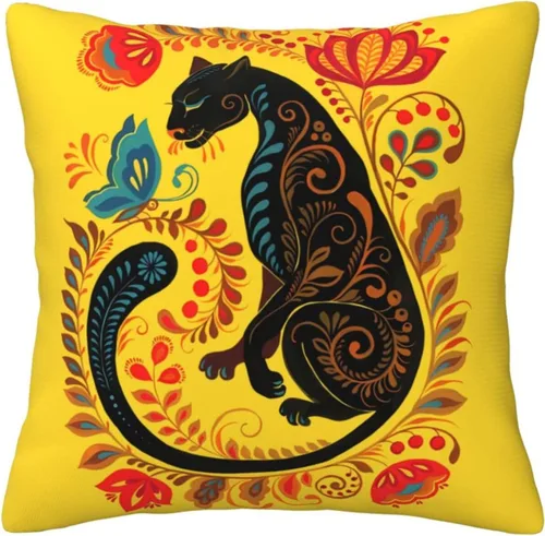 Vista 28 de Almohada de terciopelo con estampado de puntos de leopardo rosa y naranja, juego para el hogar, cómoda decoración de cama cuadrada, sofá al aire