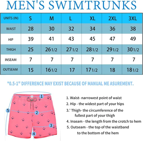 Vista 6 de Biwisy Mens Swim Trunks Quick Dry Swim Shorts with Mesh Lining Funny Beach Shorts