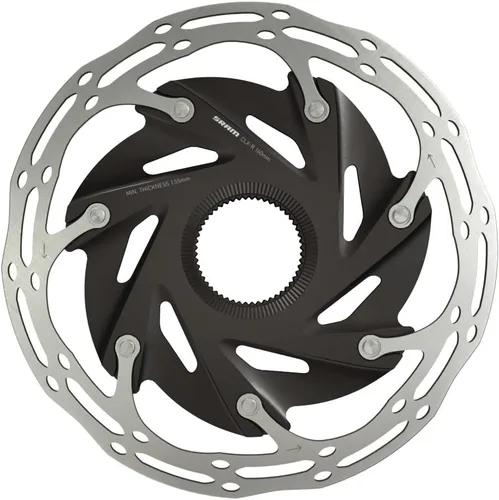 Vista 2 de Rotor de freno de disco SRAM CenterLine XR - 160 mm, 6 pernos, plateado/negro Multi colorido