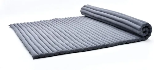 Vista 35 de Leewadee - Colchón de piso plegable - Futón japonés enrollable -Alfombra de tatami triple pliegue - Cama de piso para invitados - Colchón de camping