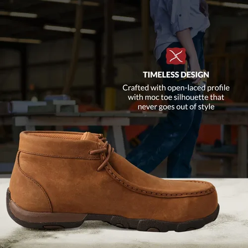 Vista 2 de Twisted X - Mocasines de conducción para mujer, puntera de acero