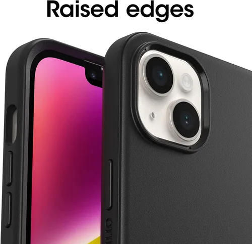 Vista 2 de OtterBox Symmetry Clear Series - Funda para iPhone 14 Plus (solamente), embalaje no minorista, color negro