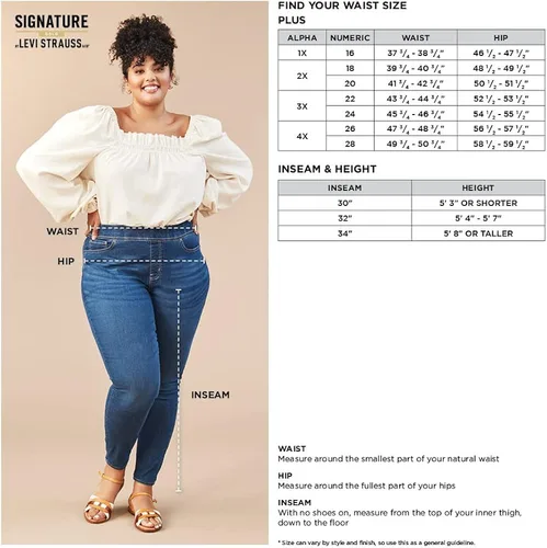 Vista 7 de Signature de Levi Strauss Co Gold Label - Jeans ajustados para mujer con diseño totalmente modelador tallas estándar y grandes