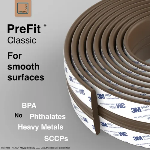 Vista 2 de Roving Cove PreFit (clásico) Protector de esquina para muebles (borde estándar de 15 pies, 4 esquinas), protectores de parachoques a prueba