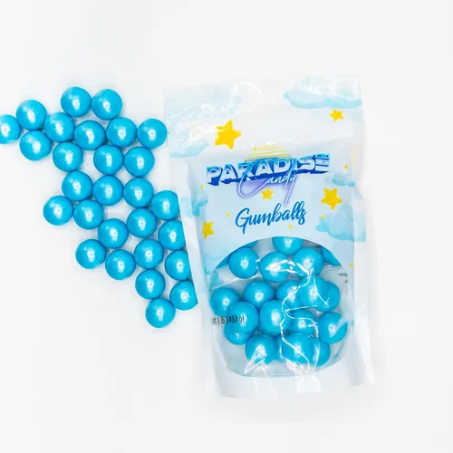 Vista 3 de Gumballs azules – caramelo azul para baby shower – caramelo azul para revelación de género – caramelo azul para fiesta de cumpleaños – caramelo azul
