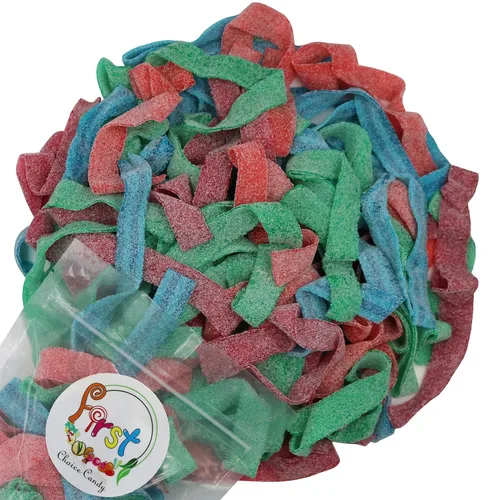 Vista 14 de Cinturones de Gomitas Ácidas de Varios Colores (Azul Baya (Arándano), 1 Libra)