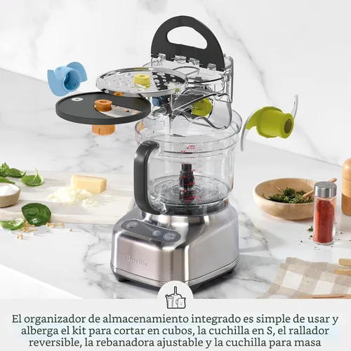 Vista 4 de Breville BFP610 Sous Chef - Procesador de alimentos de 9 tazas, acero