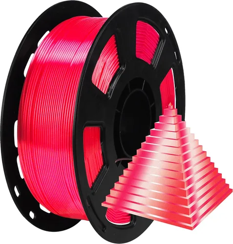 Vista 19 de Bblife - Filamento PLA multicolor de arcoíris, brillante, cambia rápidamente de color y tiene un efecto sedoso, material para impresión 3D, 2.2