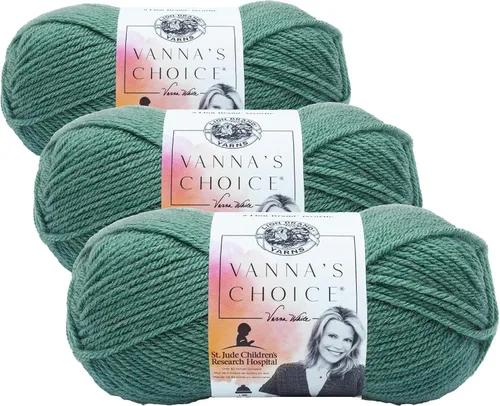 Vista 59 de Lion Brand Yarn (1 madeja) Hilo Vanna's Choice, mármol gris