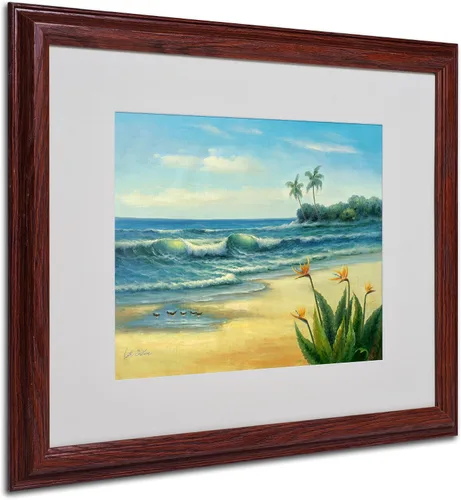 Vista 7 de Trademark Fine Art Paradise by Victor Giton - Obra de arte con marco de madera, 11 x 14 pulgadas