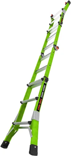 Vista 8 de Little Giant Escaleras Dark Horse 2.0 FG 13', verde de alta visibilidad