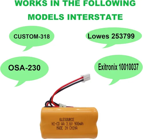 Vista 6 de Batería de emergencia de 3.6V 900mAh Ni-CD AA, batería de repuesto para Exitronix 10010037, Max Power B2-0031 MH468886, Unitech LEDR-1 6200RP