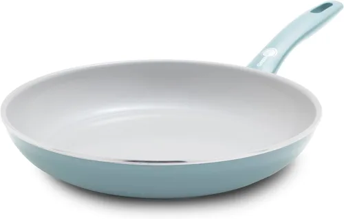 Vista 11 de GreenPan Dover - Sartén antiadherente de cerámica saludable de 10 pulgadas, sin PFAS, apta para lavavajillas, mango de agarre cómodo, gris