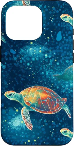 Vista 20 de iPhone 16 Magical Sea Turtles Case