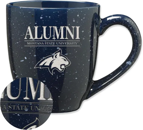 Vista 98 de Rico Industries NCAA Illinois Fighting Illini Alumni - Taza de café de cerámica moteada grabada con láser de 16 onzas