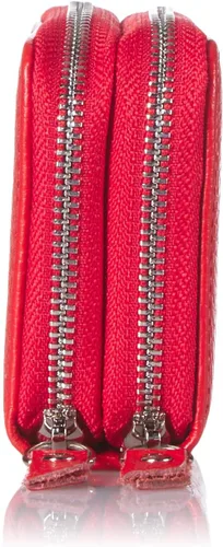 Vista 3 de Women's Leather RFID Secured Spacious Cute Zipper Card Wallet Small Purse
