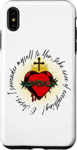 Vista 11 de Surrender Novena O Jesus Catholic Black Letter Case for iPhone 17