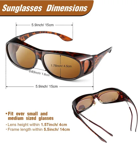 Vista 2 de 3 pares de lentes de sol polarizados para hombre gafas deportivas polarizadas para hombre paquete de lentes de sol polarizadas de gran