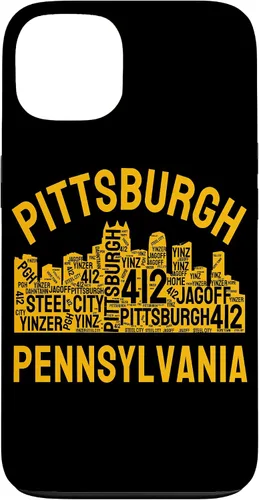 Vista 7 de Carcasa para iPhone 16 Pittsburgh Pennsylvania Steel City Skyline 412 Yinz Home