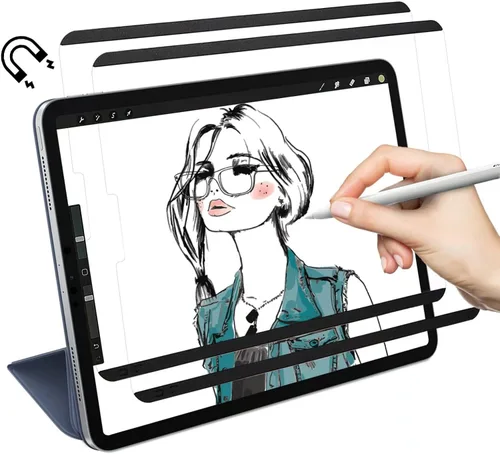 Vista 8 de Magnetic Paper Screen Protector for iPad Mini 6 (2021) 8.3 Inch Washable, Anti-Glare, Anti-Blue-Light, Removable and Reusable, Paper Film for