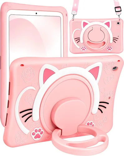 Vista 19 de Wazzasoft Funda para iPad Mini 1/2/3 de 7.9 pulgadas para niñas, linda cubierta de gato negro kawaii, dibujos animados femeninos de gatito
