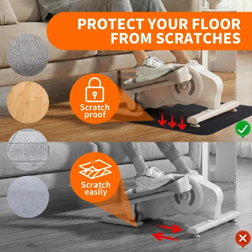 Vista 7 de Stepwaver - Alfombrilla antideslizante de goma de doble cara para máquina elíptica, alfombrilla antideslizante de 24 x 17 pulgadas para placa