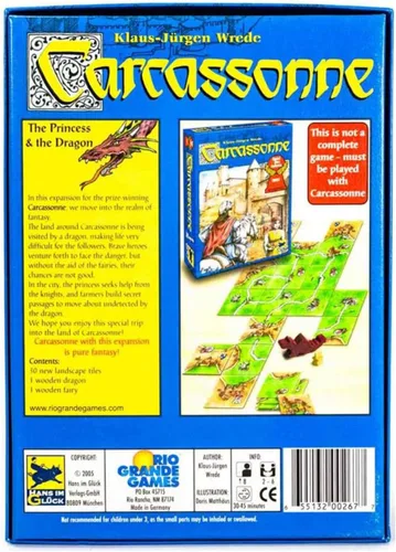 Vista 2 de Carcassonne Expansion Set: La princesa y el dragón
