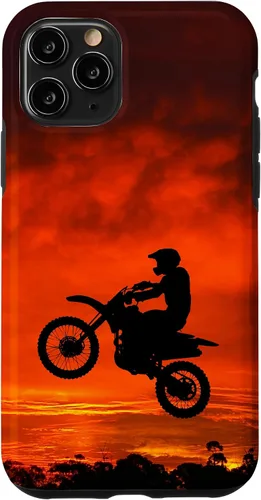 Vista 27 de Carcasa para iPhone 16 Motocross Dirt Bike Jump Sunset