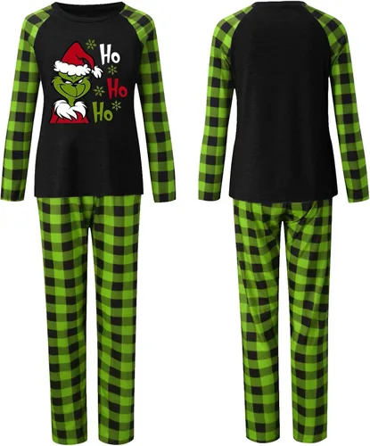 Vista 5 de Ogiraw Pijamas de Navidad familiares a juego, conjuntos familiares a juego, pijamas de Navidad de satén, ropa de dormir para la familia