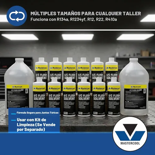 Vista 6 de Mastercool 91049-128 Disolvente de descarga A/C de 1 galón Negro/Amarillo