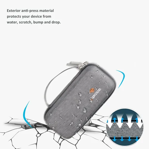 Vista 8 de Aproca Funda compatible con el kit de adaptador de viaje Ceptics World, bolsa de almacenamiento portátil para accesorios, color gris (solo funda)