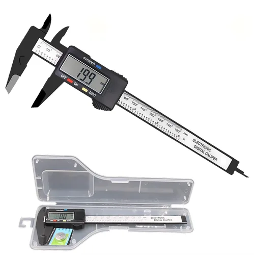 Vista 6 de Calibrador digital, 6 pulgadas / 150 mm, herramienta de acero inoxidable, calibre Palmer con pantalla LCD grande, fácil de cambiar de pulgadas a mm