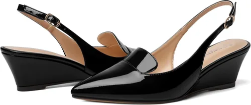 Vista 6 de ROSERWISH Zapatos de tacón bajo con tacón bajo para mujer, con hebilla de patente, para fiesta, oficina, 2 pulgadas