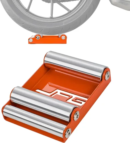 Vista 6 de JFG RACING Soporte de limpieza de ruedas para motocicletas, (motocicletas < 220 kg y ancho de neumático < 180 mm) Soporte de rodillo de paddock