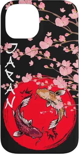 Vista 4 de koi Fish Ying yang,Japanese Flag Japan - Cherry Blossom Case for iPhone 17