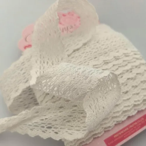Vista 6 de Miconmon - Cinta de encaje de algodón blanco de 15 yardas cada rollo, 1 pulgada (1 pulgada), color blanco