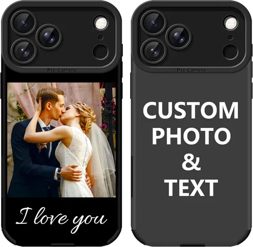 Vista 11 de Funda para teléfono con imagen personalizada para iPhone 17, 16, 15, 14, 13, 12, 11 Pro Max, Mini, XR, Xs, 8, 7, 6 Plus, TPU + funda de piel suave