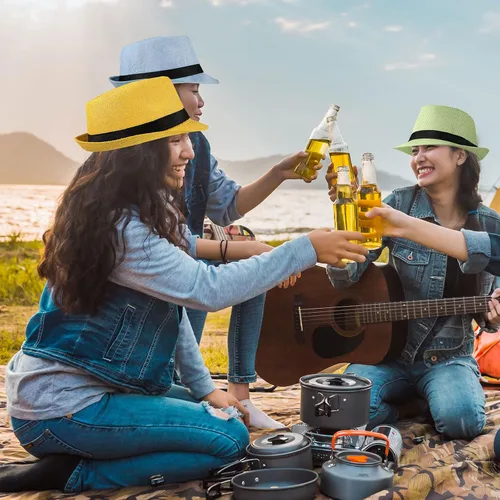 Vista 6 de 22 sombreros de paja para hombres y mujeres, sombreros cubanos a granel, sombreros de fiesta, sombrero de Panamá, gorras de ala corta, sombreros