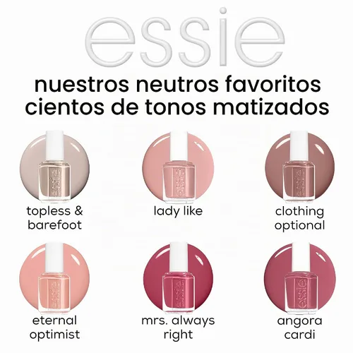 Vista 4 de Esmalte de uñas Essie, neutrales, grises y marrones