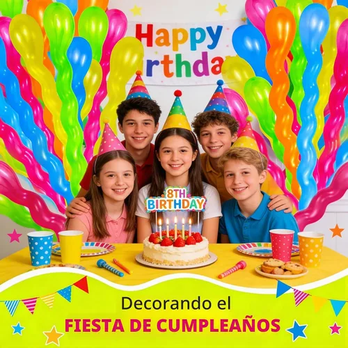 Vista 5 de 100 globos espirales de látex de 40 pulgadas