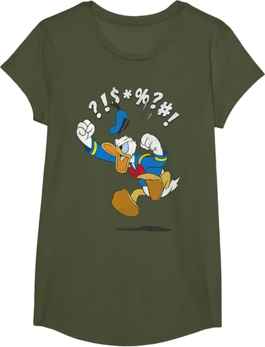 Vista 54 de Disney Mickey And Friends - Camiseta vintage de Donald Duck Angry Jump, Negro