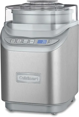 Vista 3 de Cuisinart ICE-70CRM 2-Quart Cool Creations Máquina para hacer helado, yogur congelado, gelato y sorbete, pantalla LCD con temporizador de cuenta
