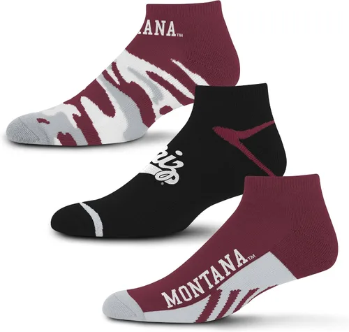 Vista 23 de For Bare Feet Paquete de 3 calcetines tobilleros unisex para adultos de la NCAA Camo Boom