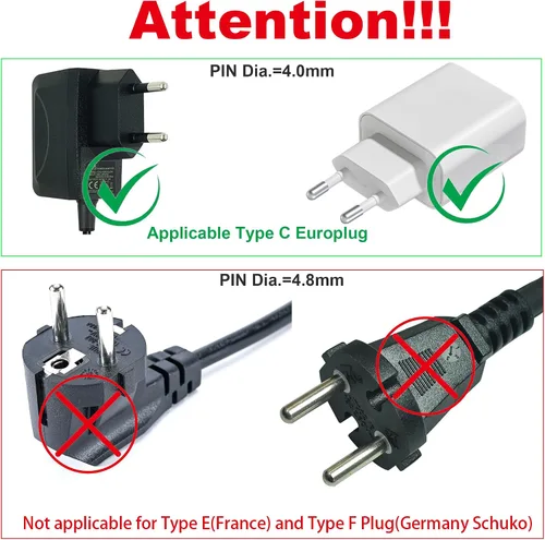 Vista 2 de EU Euro Europa a EE.UU. EE.UU. Enchufe de pared Convertidor Adaptador de viaje Adaptador (10 PCS)