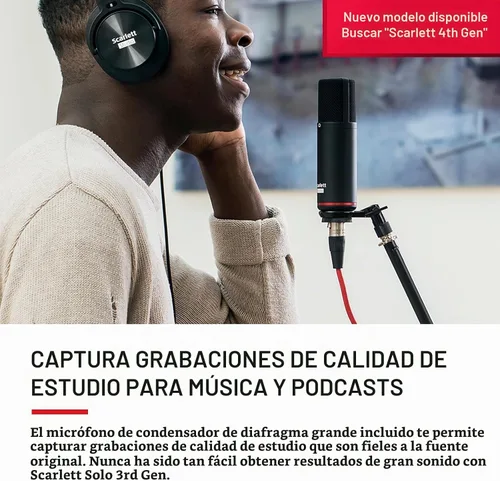 Vista 7 de Focusrite Scarlett Solo Studio - Paquete de grabación de 3ª